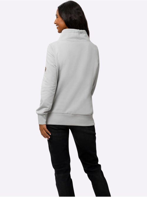 Sweatshirt Col Asymétrique - Taille Standard - helline - Kiabi