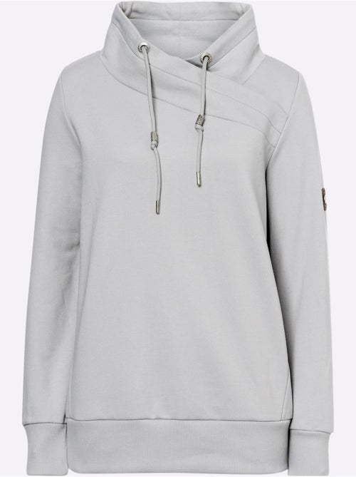 Sweatshirt Col Asymétrique - Taille Standard - helline - Kiabi