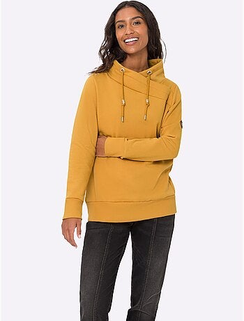 Sweatshirt col asymétrique - taille standard - helline