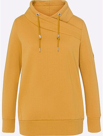 Sweatshirt col asymétrique - taille standard - helline