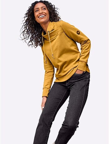 Sweatshirt col asymétrique - taille standard - helline
