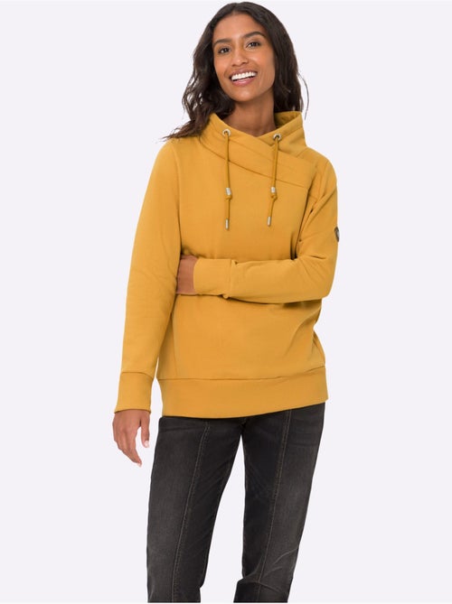 Sweatshirt Col Asymétrique - Taille Standard - helline - Kiabi