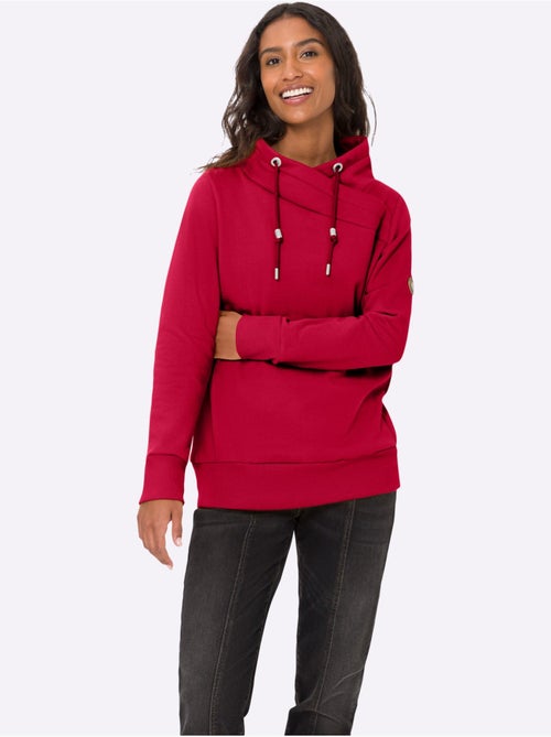 Sweatshirt Col Asymétrique - Taille Standard - helline - Kiabi
