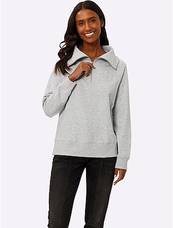Sweatshirt Col Camionneur - Taille Standard - Helline