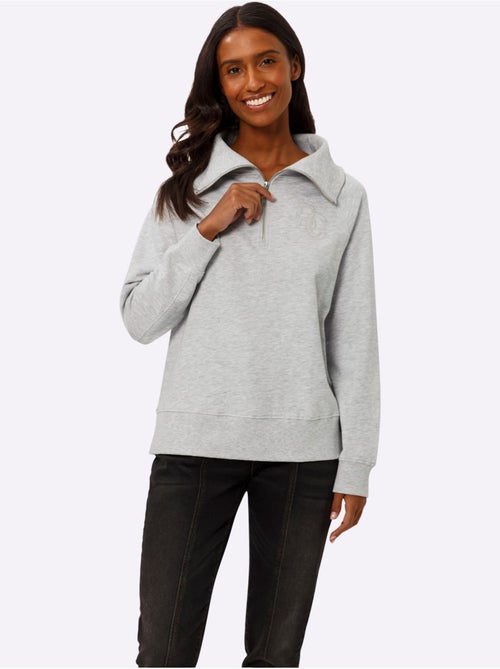 Sweatshirt Col Camionneur - Taille Standard - helline - Kiabi