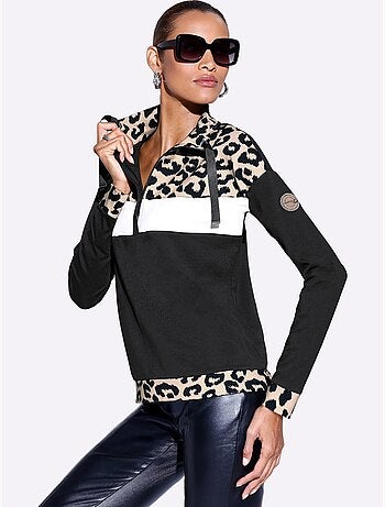Sweatshirt col camionneur - taille standard - helline