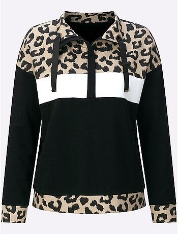 Sweatshirt col camionneur - taille standard - helline