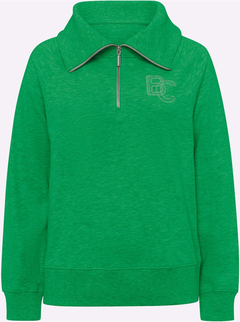 Sweatshirt Col Camionneur - Taille Standard - Helline Vert - Kiabi