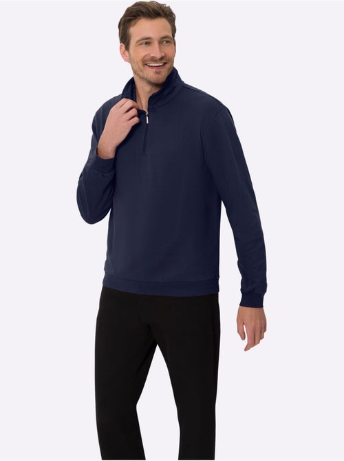 Sweatshirt col camionneur - taille standard - moda vilona - Kiabi