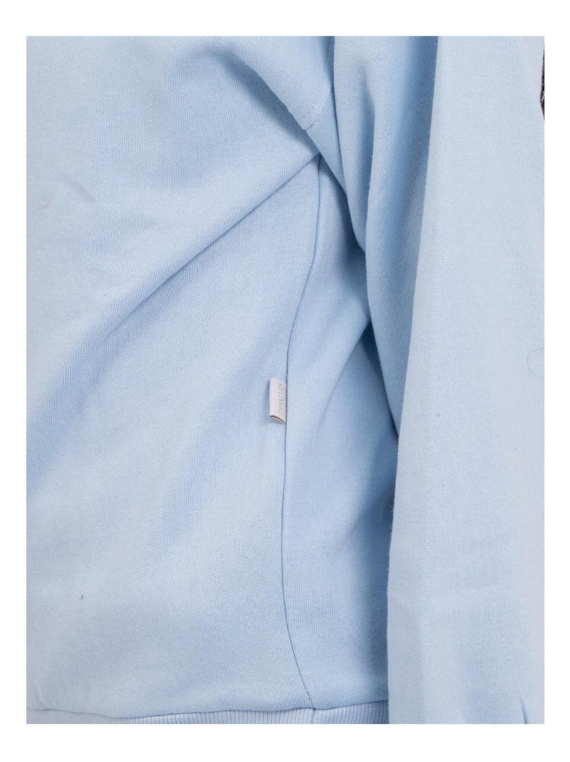 Sweatshirt col rond YORK Bleu clair - Kiabi