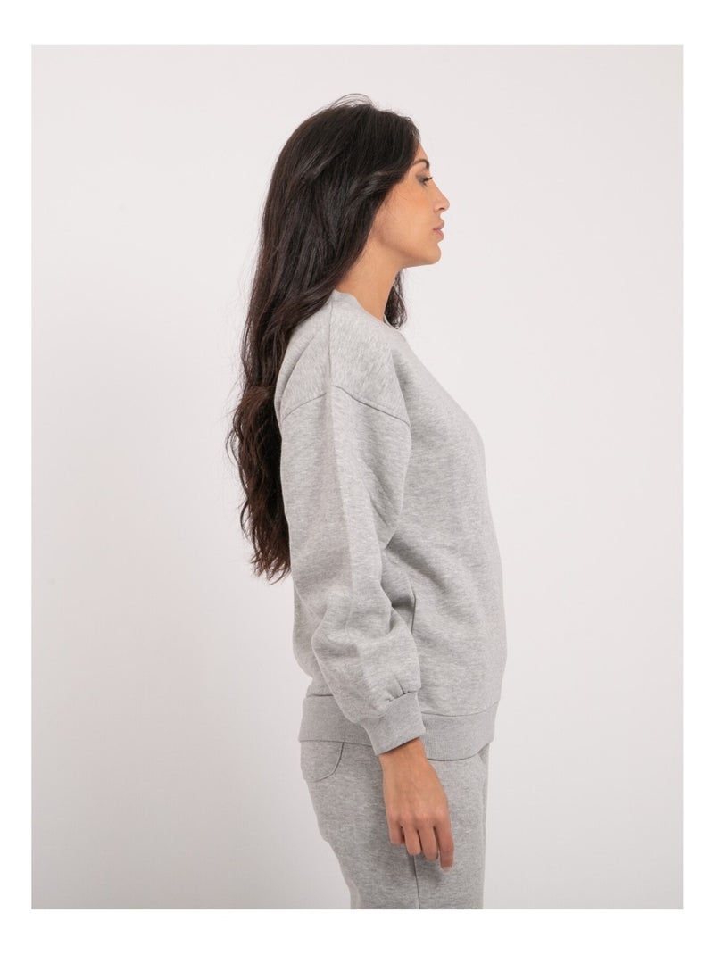 Sweatshirt col rond YORK Gris - Kiabi
