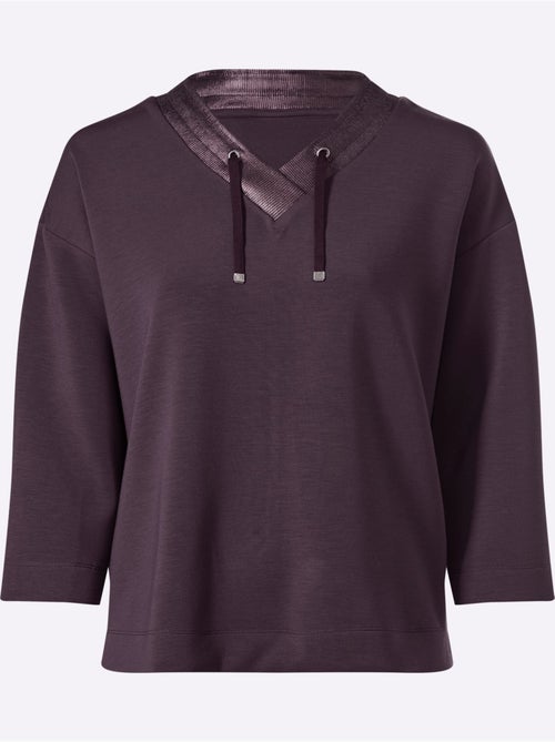 Sweatshirt Coulisse Et Lien à Nouer - Taille Standard - Helline - Kiabi Sweatshirt Coulisse Et Lien à Nouer - Taille Standard - Helline - Kiabi