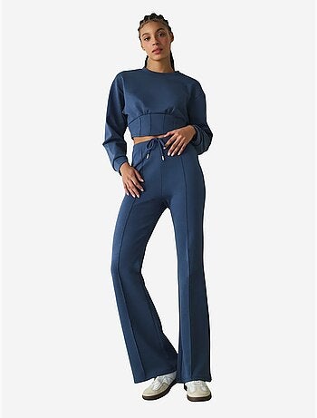 Sweatshirt crop à col rond belle line penti
