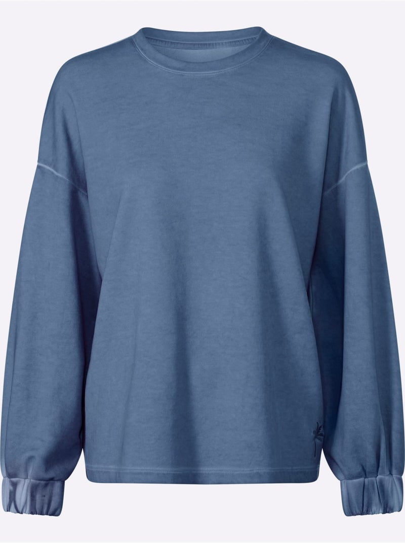Sweatshirt Délavage > Tendance - Taille Standard - Helline Bleu jean - Kiabi