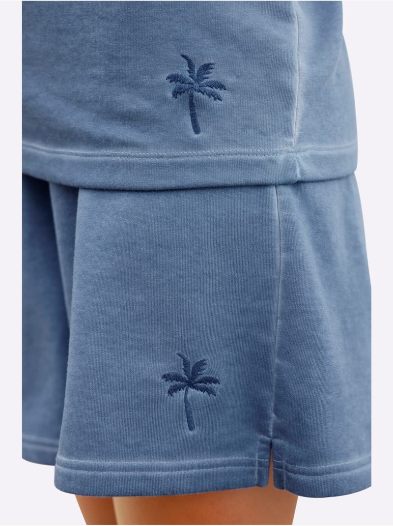 Sweatshirt Délavage > Tendance - Taille Standard - Helline Bleu jean - Kiabi