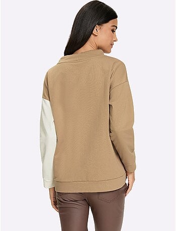 Sweatshirt détails léopard décoratifs - taille standard - helline