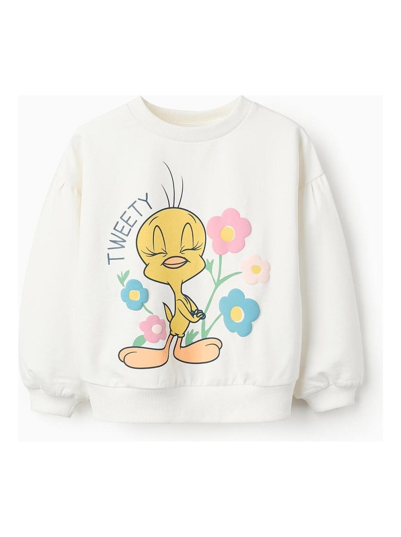 Sweatshirt en 100 % coton WARNER TWEETY Blanc - Kiabi