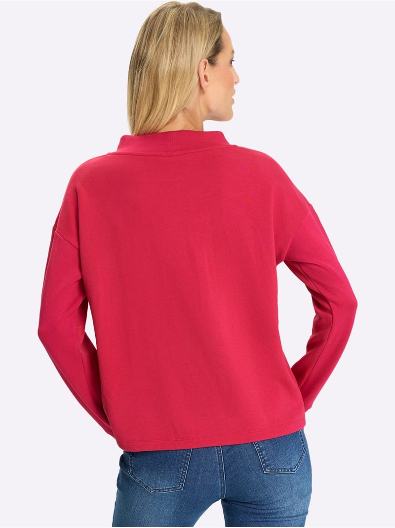 Sweatshirt En Coloris Estivaux Tendance - Taille Standard - Helline Rose fushia - Kiabi