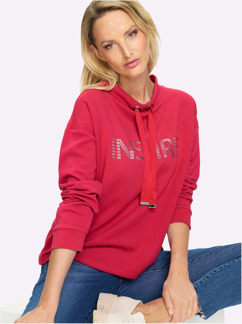 Sweatshirt En Coloris Estivaux Tendance - Taille Standard - Helline Rose fushia - Kiabi