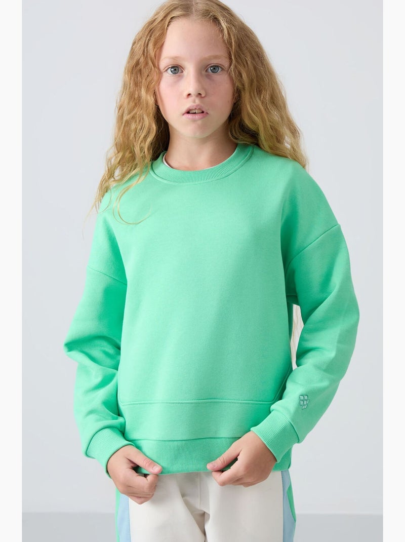 Sweatshirt en coton mélangé tommy Vert menthe - Kiabi
