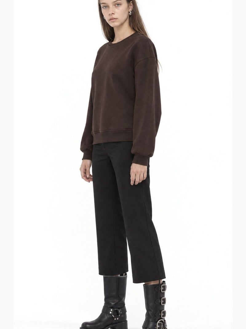 Sweatshirt femme busem Marron chocolat - Kiabi