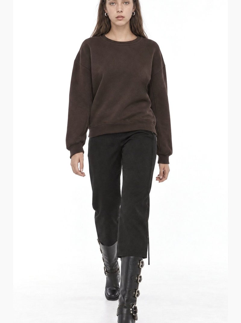 Sweatshirt femme busem Marron chocolat - Kiabi