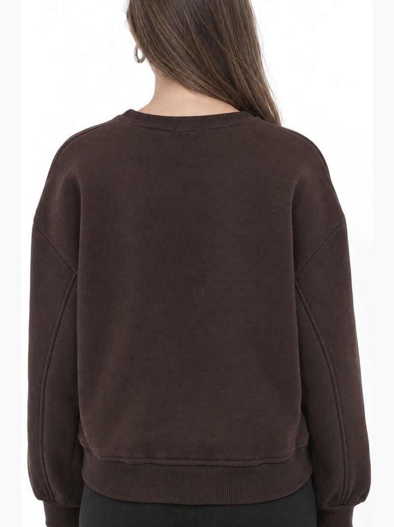 Sweatshirt femme busem Marron chocolat - Kiabi