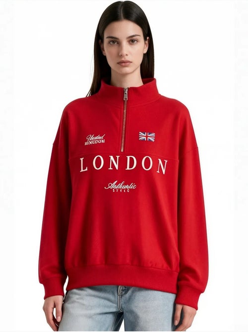 Sweatshirt femme en coton mélangé busem - Kiabi Sweatshirt femme en coton mélangé busem - Kiabi