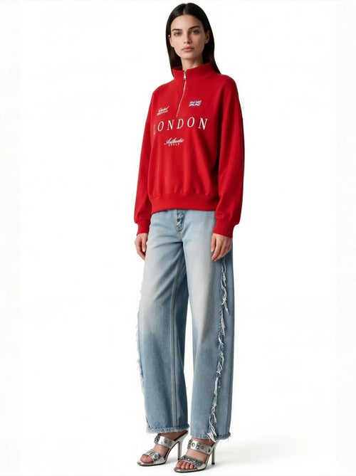 Sweatshirt femme en coton mélangé busem - Kiabi Sweatshirt femme en coton mélangé busem - Kiabi
