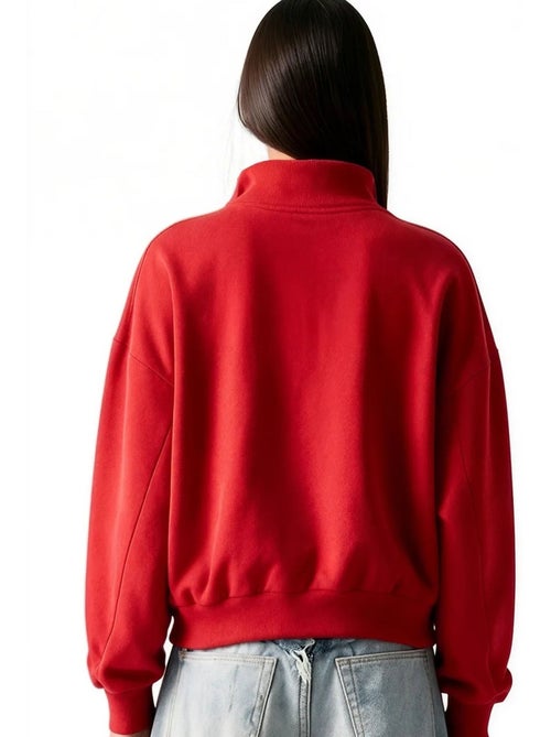 Sweatshirt femme en coton mélangé busem - Kiabi Sweatshirt femme en coton mélangé busem - Kiabi