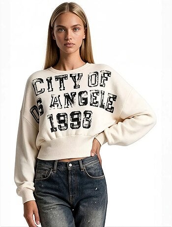 Sweatshirt femme en mélange coton busem