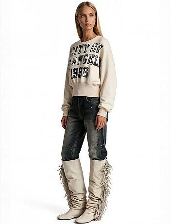 Sweatshirt femme en mélange coton busem