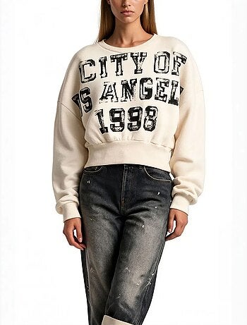Sweatshirt femme en mélange coton busem