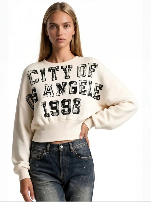 Sweatshirt femme en mélange coton busem - Kiabi Sweatshirt femme en mélange coton busem - Kiabi