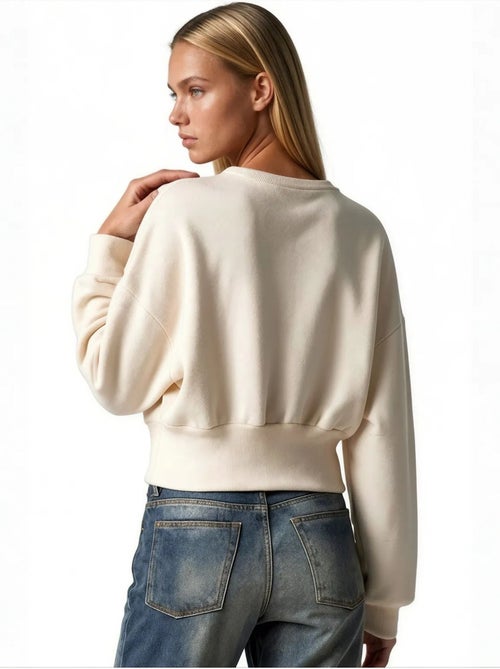 Sweatshirt femme en mélange coton busem - Kiabi Sweatshirt femme en mélange coton busem - Kiabi