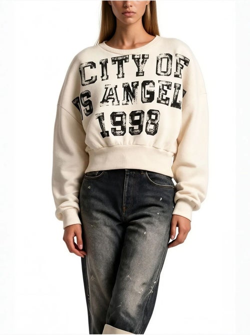 Sweatshirt femme en mélange coton busem - Kiabi Sweatshirt femme en mélange coton busem - Kiabi