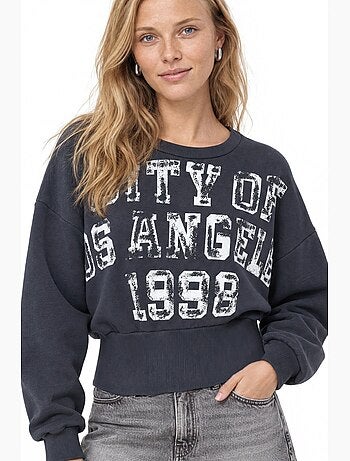 Sweatshirt femme en mélange coton busem