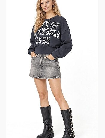 Sweatshirt femme en mélange coton busem