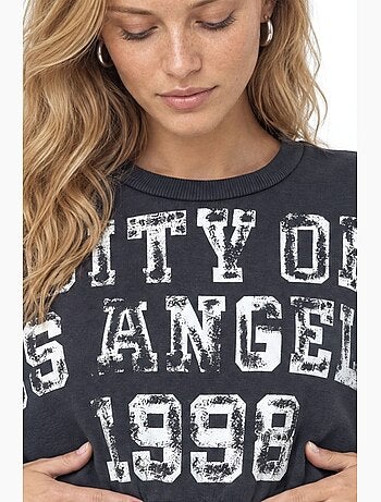 Sweatshirt femme en mélange coton busem