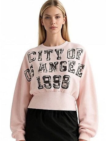 Sweatshirt femme en mélange coton busem