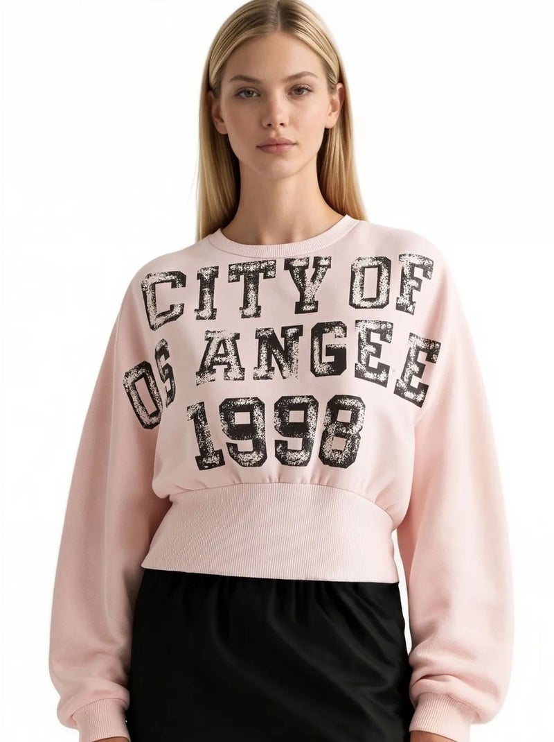 Sweatshirt femme en mélange coton busem Rose dragée - Kiabi
