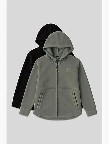 Sweatshirt femme en peluche à capuche et zip tommy