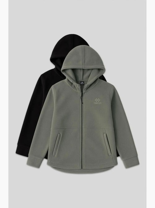 Sweatshirt femme en peluche à capuche et zip tommy - Kiabi