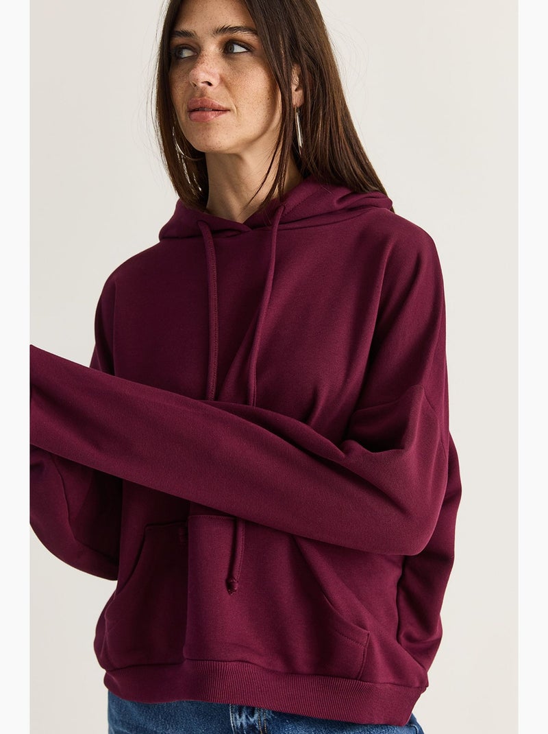 Sweatshirt femme lucci Rouge bordeaux - Kiabi