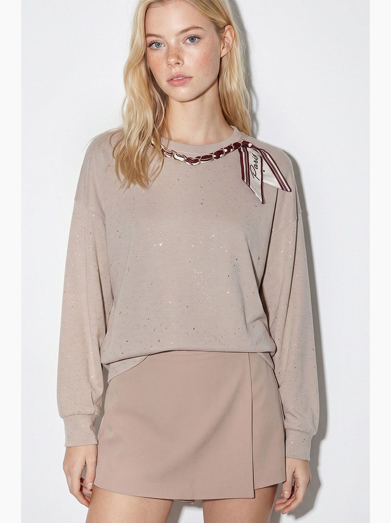 Sweatshirt femme lucci Sable - Kiabi