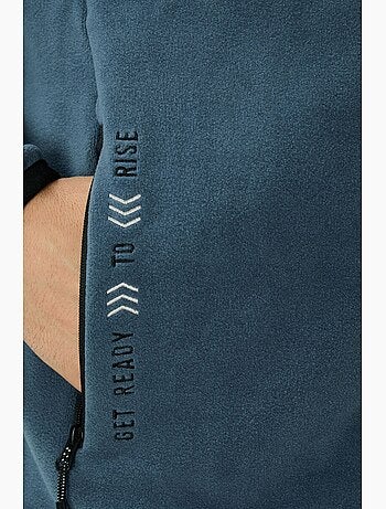 Sweatshirt homme en maille peluche à fermeture éclair tommy