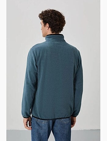 Sweatshirt homme en maille peluche à fermeture éclair tommy