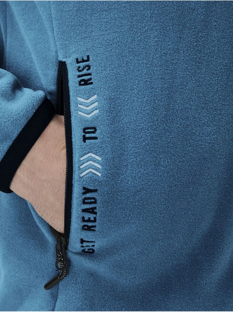 Sweatshirt homme en maille peluche à fermeture éclair tommy Bleu - Kiabi