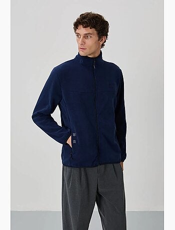 Sweatshirt homme en maille peluche à fermeture éclair tommy