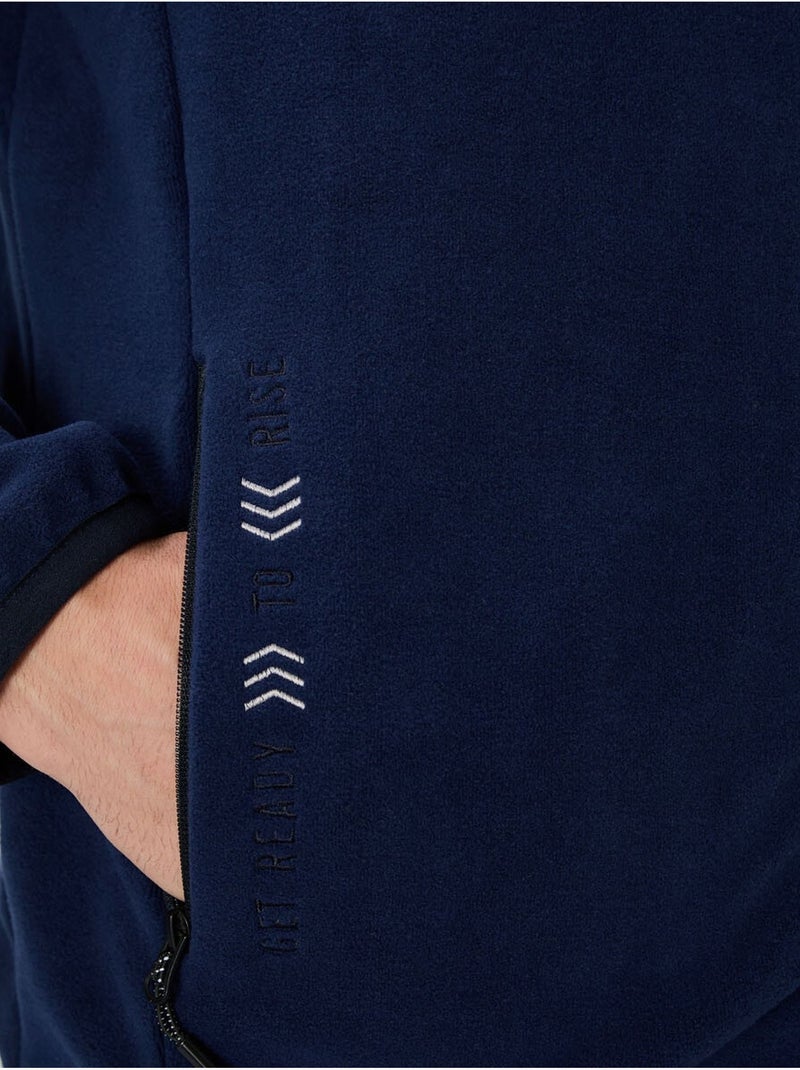 Sweatshirt homme en maille peluche à fermeture éclair tommy Bleu marine - Kiabi